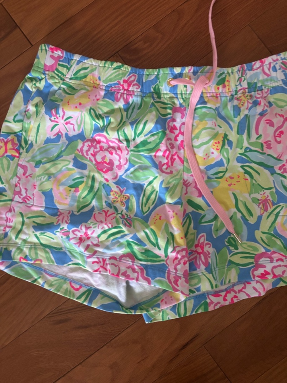 Lilly Pulitzer Pink, Blue & Green Floral Athletic Shorts